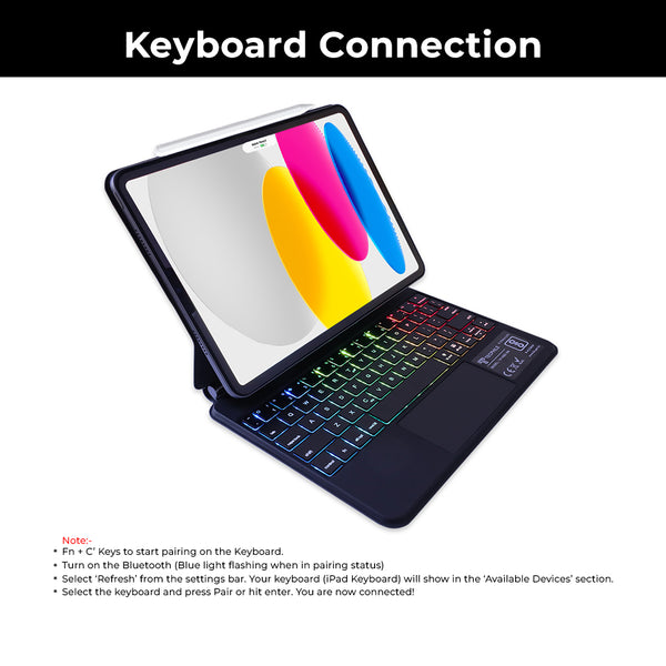 TECPHILE – P11 Magic Magnetic Keyboard Case for iPad - 3