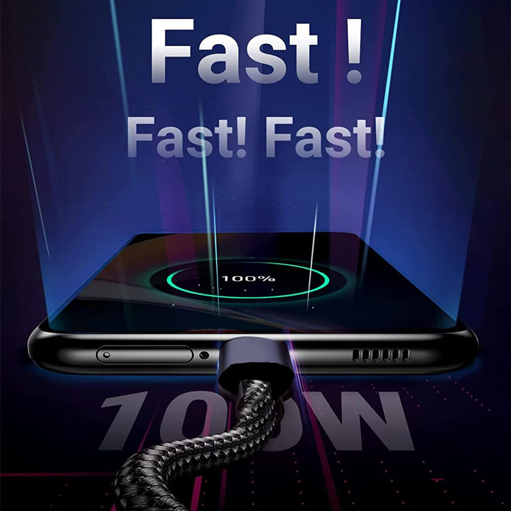 TECPHILE 140W Type-C to Type-C PD Fast Charging Cable