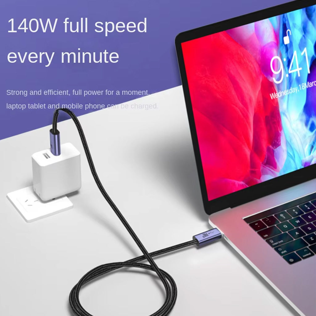 TECPHILE 140W Type-C to Type-C PD Fast Charging Cable
