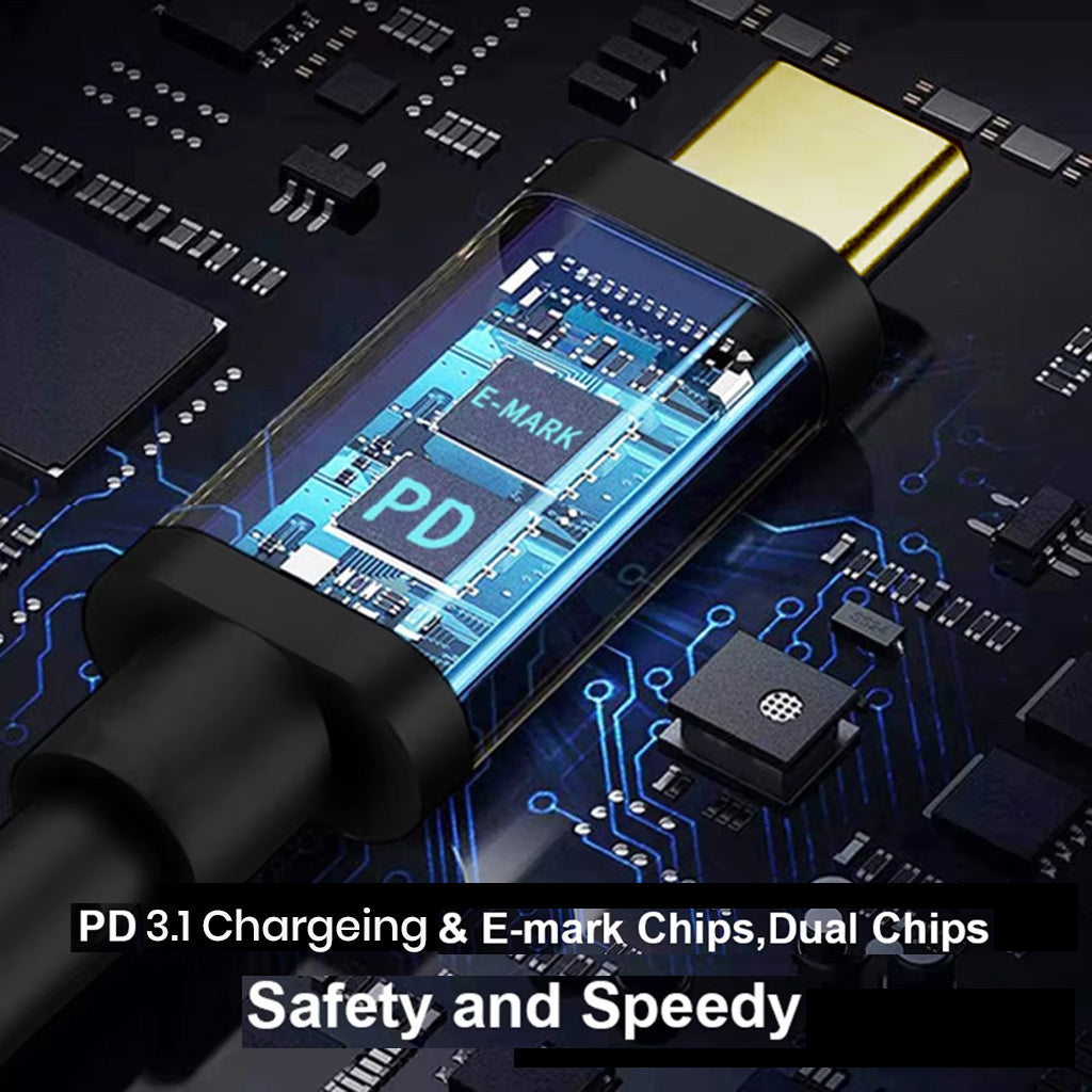 TECPHILE 140W Type-C to Type-C PD Fast Charging Cable
