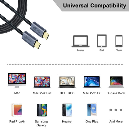 TECPHILE 140W Type-C to Type-C PD Fast Charging Cable