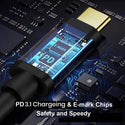 TECPHILE – 140W Type-C to Type-C PD Fast Charging Cable - 16