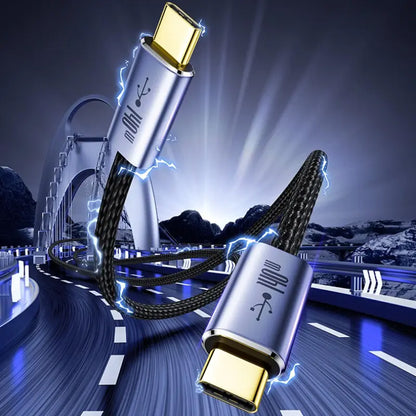 TECPHILE 140W Type-C to Type-C PD Fast Charging Cable