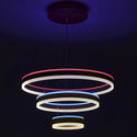 TECPHILE - RGBW 3 Ring Chandelier with Remote Control - 1