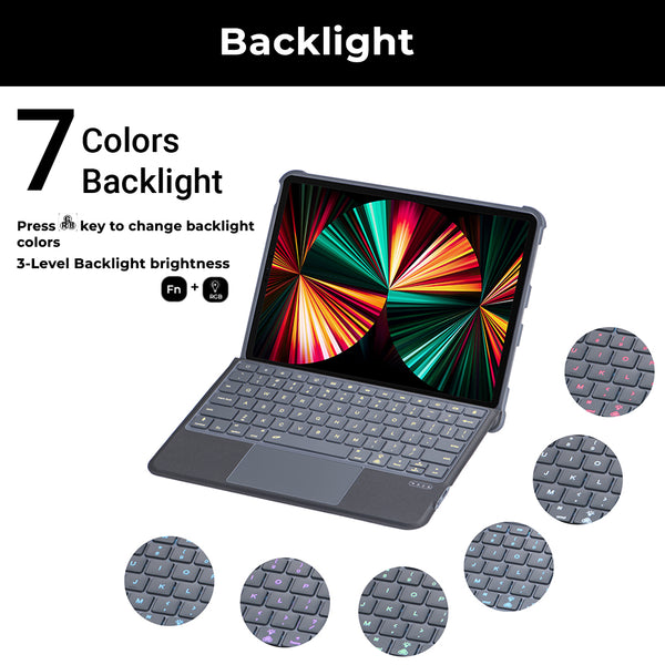 TECPHILE – T5507D Keyboard Case for iPad - 5