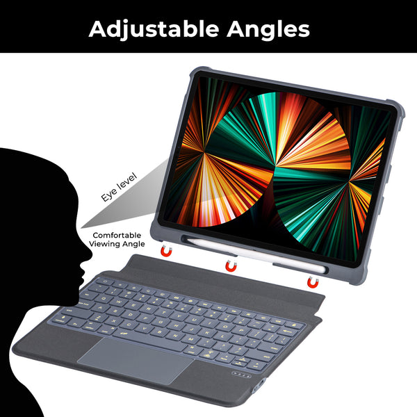 TECPHILE – T5507D Keyboard Case for iPad - 11