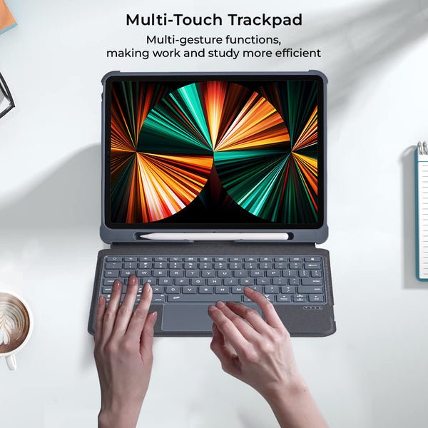 TECPHILE – T5508D Keyboard Case for iPad - 10