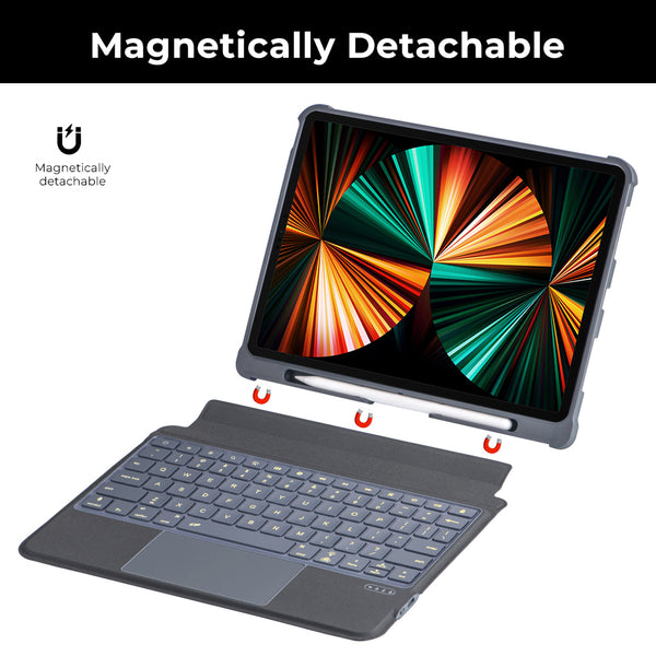TECPHILE – T5508D Keyboard Case for iPad - 5