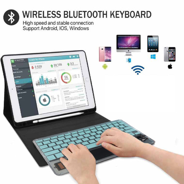 TECPHILE - Z33 Transparent Wireless Keyboard with Touchpad - 15