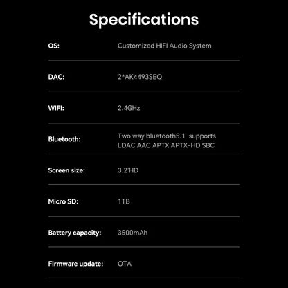 TempoTec - Variations V3 Dual AK4493SEQ DAC Hi-Res Digital Audio Player