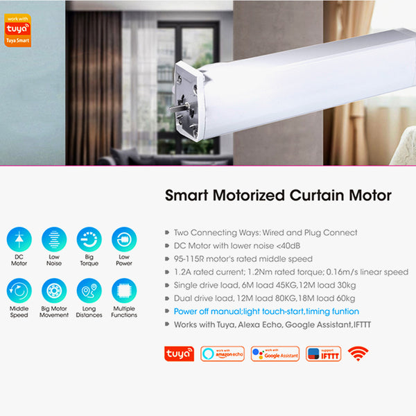 TECPHILE - Wifi Smart Curtain Motor and Remote Controller - 5