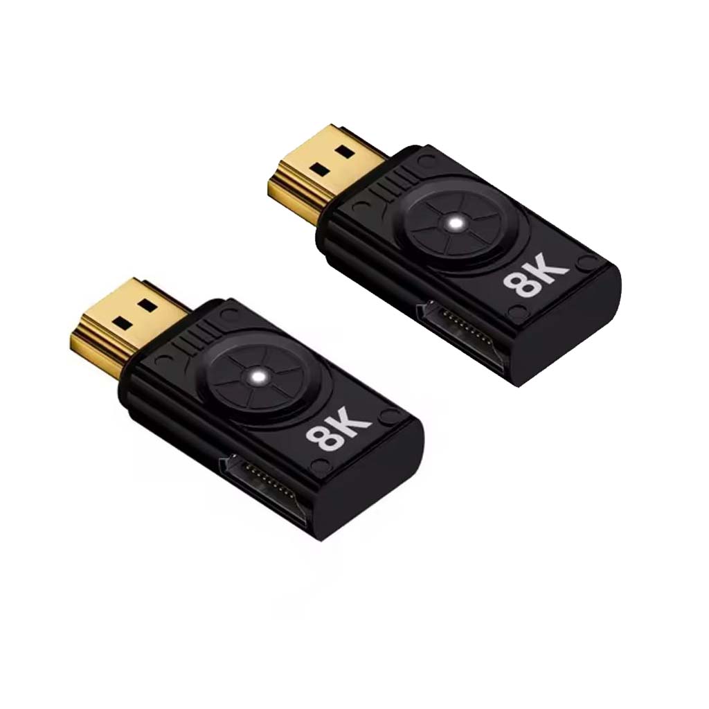TECPHILE- 8K Magnetic HDMI Male to Female HDMI 90Â°Angled