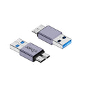 TECPHILE - 10Gbps USB-C/USB-A to Micro B Data Transfer Converter - 32
