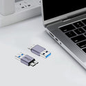 TECPHILE - 10Gbps USB-C/USB-A to Micro B Data Transfer Converter - 35