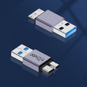 TECPHILE - 10Gbps USB-C/USB-A to Micro B Data Transfer Converter - 44