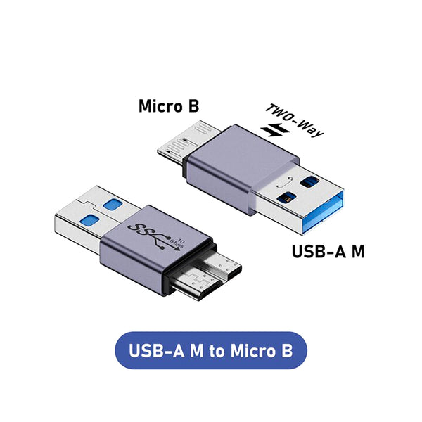 TECPHILE - 10Gbps USB-C/USB-A to Micro B Data Transfer Converter - 40