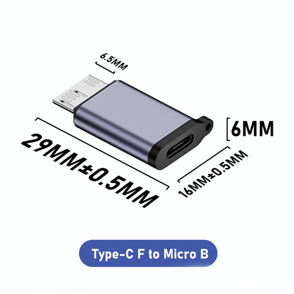 TECPHILE - 10Gbps USB-C/USB-A to Micro B Data Transfer Converter - 27