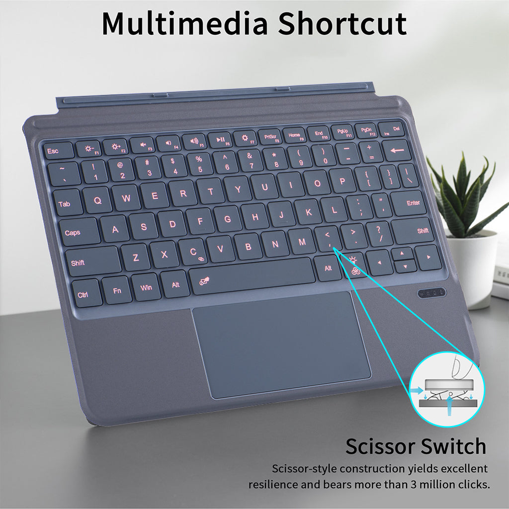 TECPHILE 2087D Wireless Keyboard for Surface Go/Go2/Go3 Concept Kart