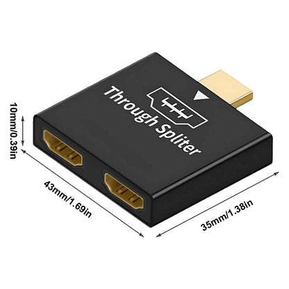 TECPHILE HDMI to HDMI Splitter Adapter