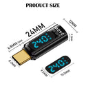 TECPHILE 240W Type C to Type C Adapter with LED Display - 8