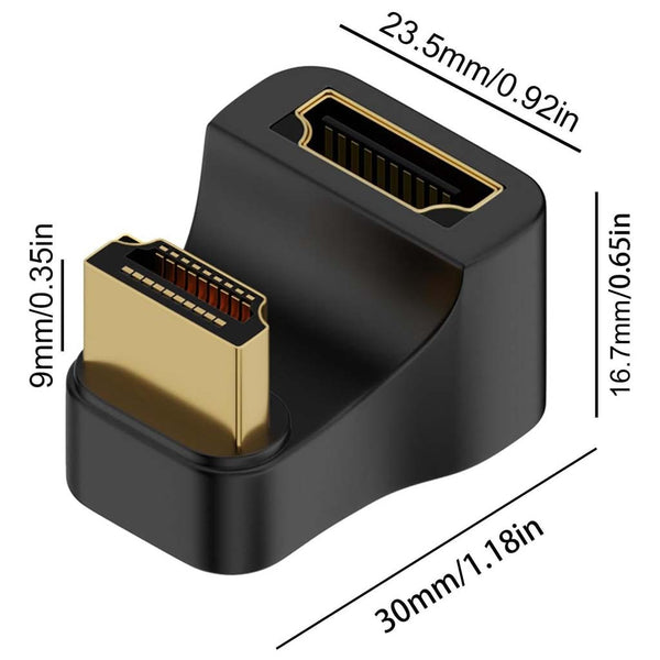 TECPHILE – U Shape Mini HDMI to HDMI 8K Adapter - 4