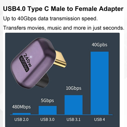 TECPHILE 240W PD Type C Male to Type C Female Adapter