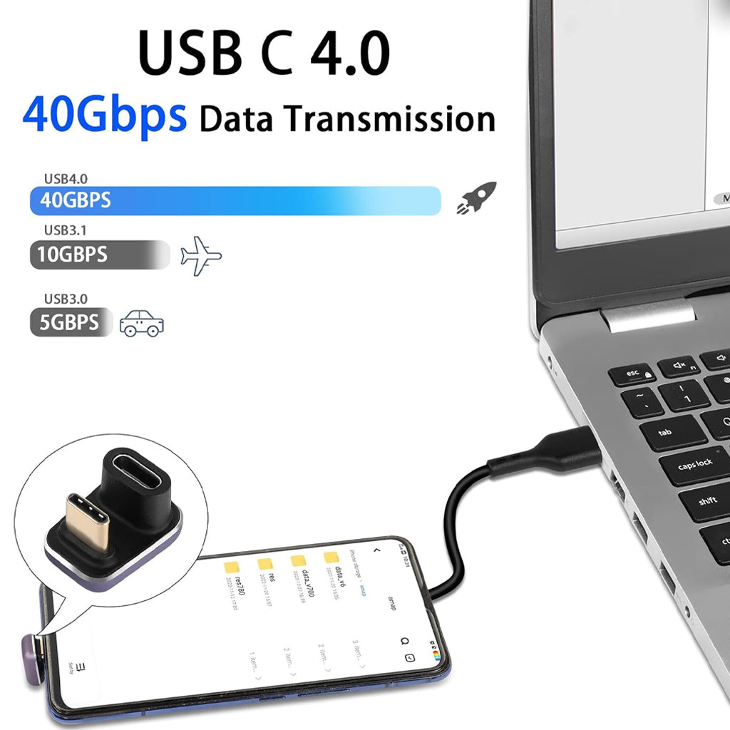 TECPHILE 240W PD Type C Male to Type C Female Adapter