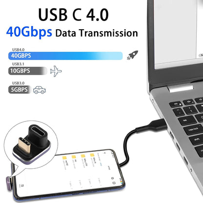 TECPHILE 240W PD Type C Male to Type C Female Adapter
