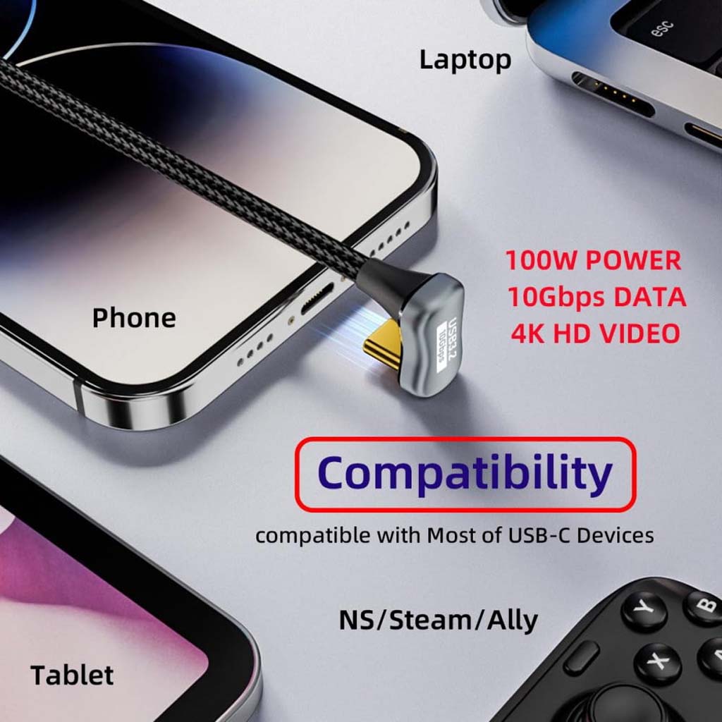 TECPHILE CC60 CM CM USB3.2 compatibility with phone laptop 100w power