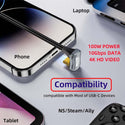 TECPHILE – 100W U-Shape Type C to USB C Fast Charging Cable for Mobile Gaming - 8