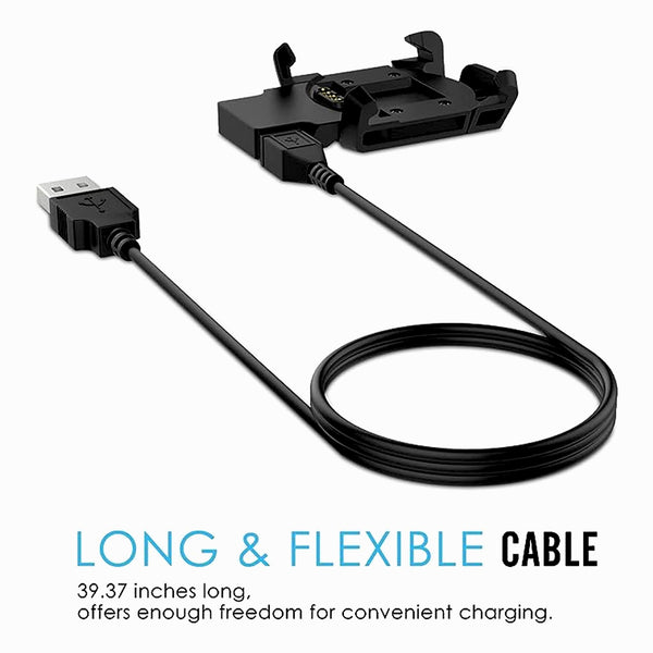 TECPHILE - USB Cable Charging Dock for Garmin Fenix 3 HR - 3