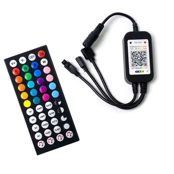TECPHILE - Bluetooth RGB LED Strip Controller with Dual Connector - 1