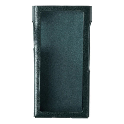 TempoTec V1 Series PU leather case in dark green colour, front view showing cutout for screen and controls, ideal for handheld device protection.