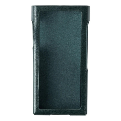 TempoTec V1 Series PU leather case in dark green colour, front view showing cutout for screen and controls, ideal for handheld device protection.