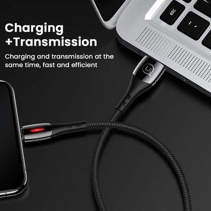 USAMS-SJ344USB01 cable supports simultaneous charging and data transmission, compatible with laptops and Apple devices.