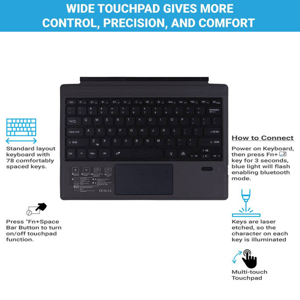Wireless Keyboard for Microsoft Surface Pro 3/4/5/6/7 - 9