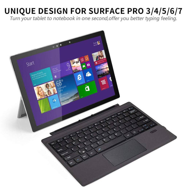TECPHILE - Wireless Keyboard for Microsoft Surface Pro 3/4/5/6/7 - 4