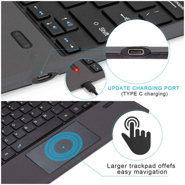 TECPHILE - Wireless Keyboard for Microsoft Surface Pro 3/4/5/6/7 - 11