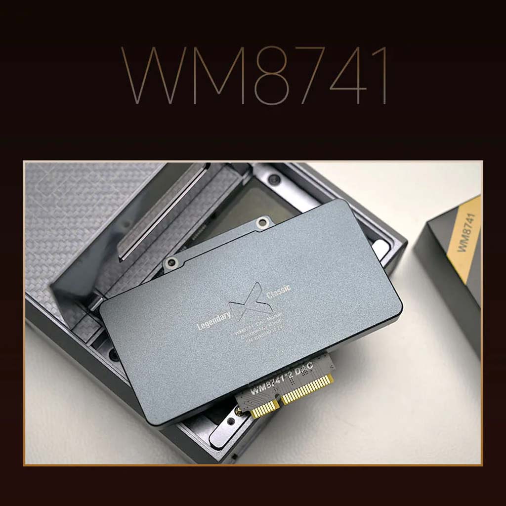 xDuoo XD05 Pro WM8741 DAC Card installed in DAC amp unit, offering high-res audio performance for audiophiles and music enthusiasts.