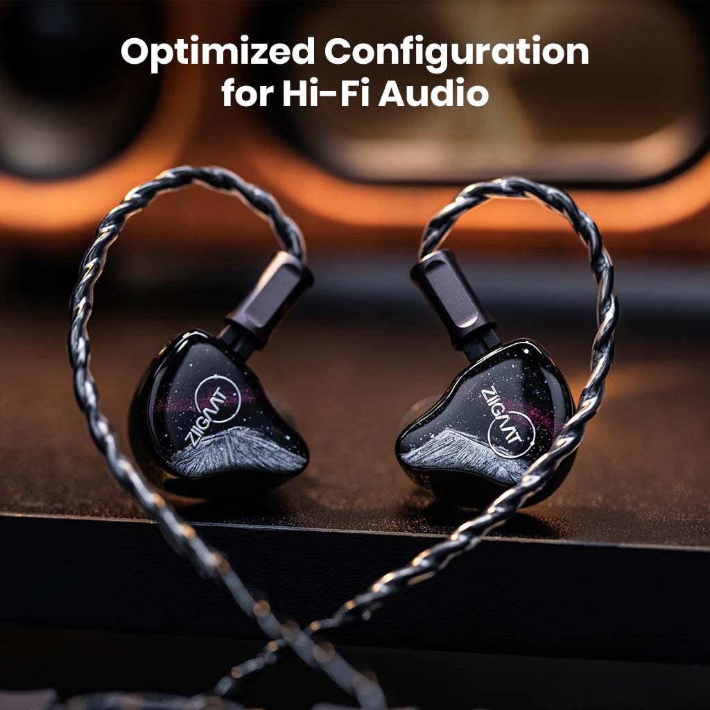 ZiiGaaT Crescent 4-Driver Hybrid IEM | Handcrafted Design