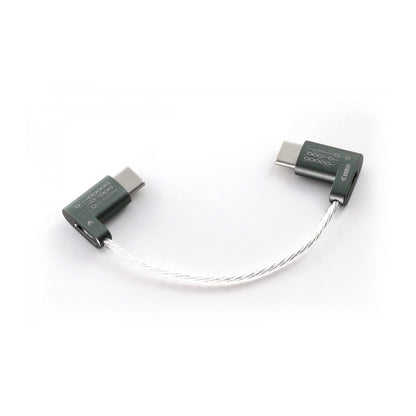 TC05L USB-C OTG Cable with silver-plated OCC copper wiring and L-shaped connectors for high-quality audio connectivity and durability.