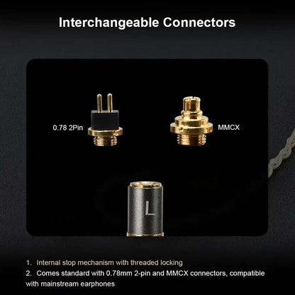 kinera Mia Upgrade_Cable Copper silver interchangable connectors