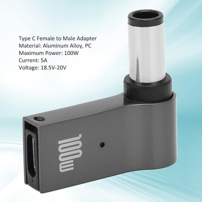 TECPHILE - 100W Type-C Portable Adapter Connector for Laptop