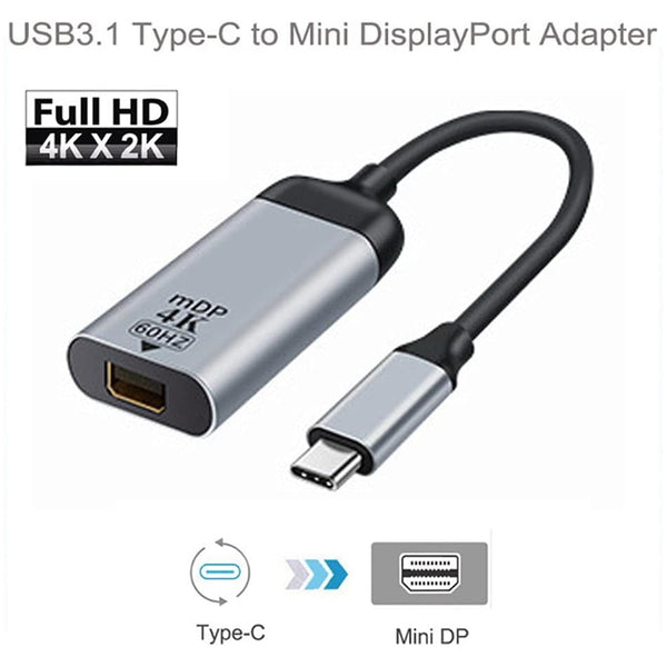 TECPHILE Mini DP to Type-C Ultra-HD@60Hz Adapter converter - 14