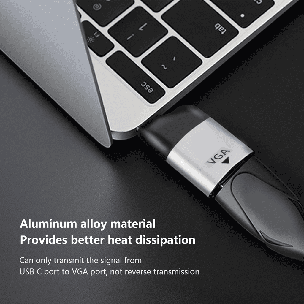 TECPHILE 1080p VGA to Type-C Convertor
