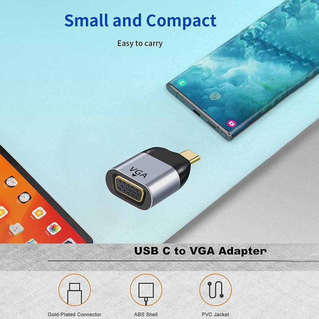 TECPHILE 1080p VGA to Type-C Convertor