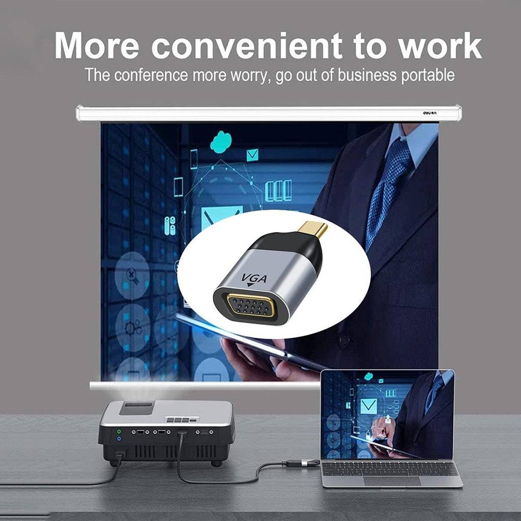 TECPHILE 1080p VGA to Type-C Convertor