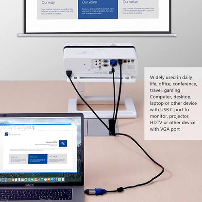 TECPHILE 1080p VGA to Type-C Convertor