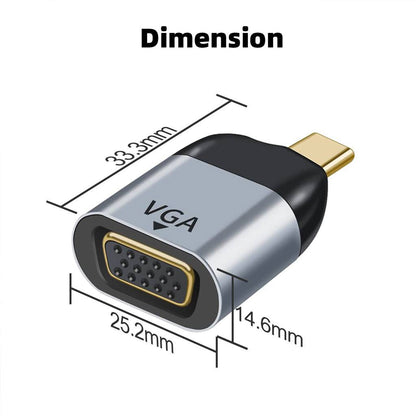 TECPHILE 1080p VGA to Type-C Convertor