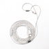 TANGZU Wan'er SG 2 replacement cable in silver with braided design and 0.78mm 2-pin connectors, includes inline mic for clear audio calls.